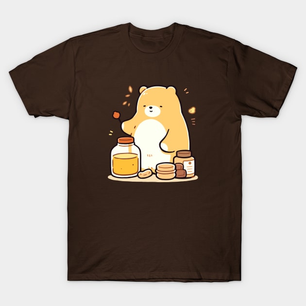 Sweet Honey Bear Delight T-Shirt by TeeTopiaNovelty